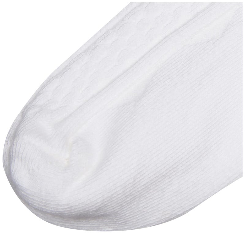 Jefferies Socks Girls 7-16 Classic Cable Knee High 3 Pair Pack, White, Medium - Image 2